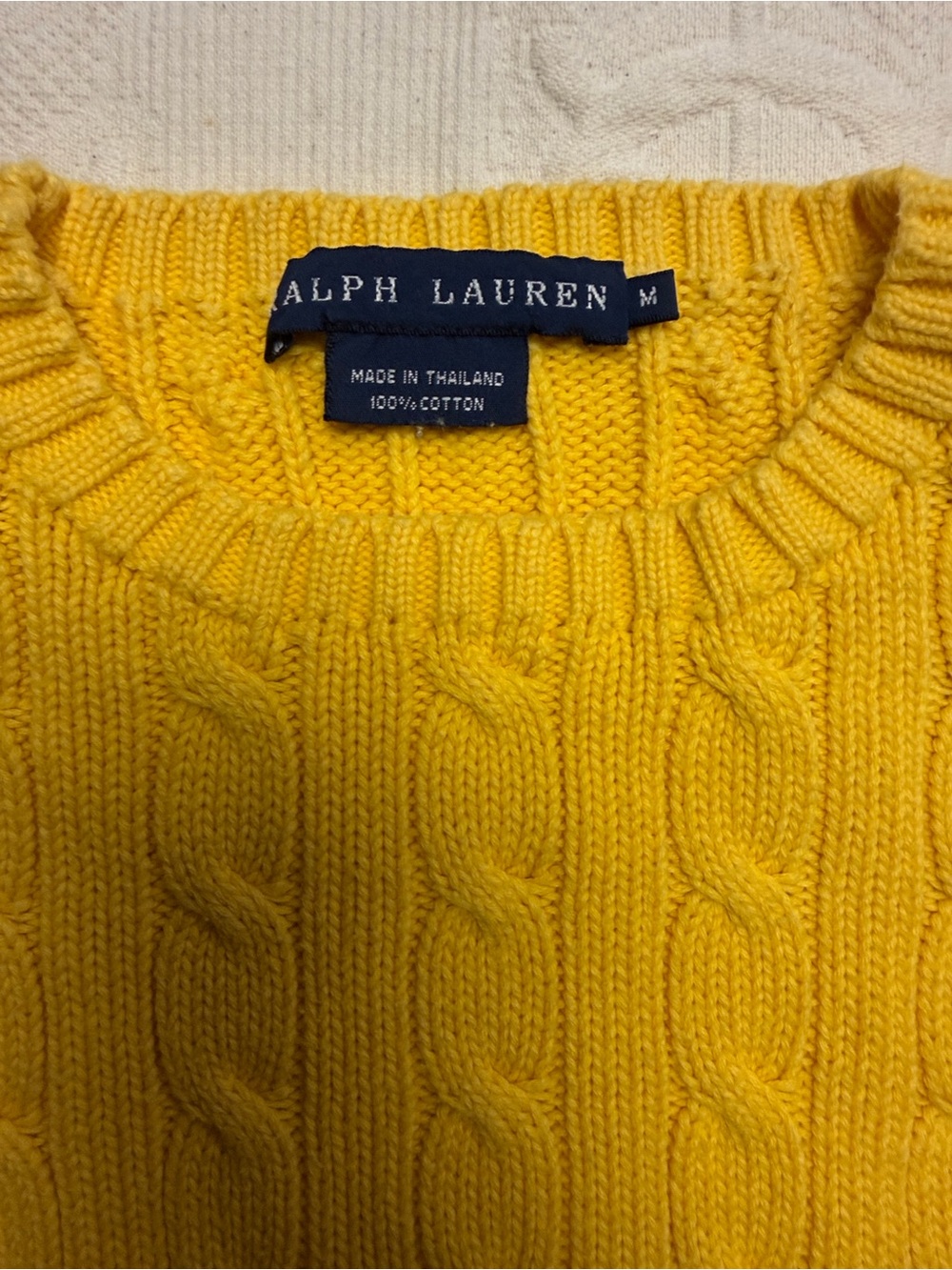 2 Vintage Ralph Lauren Cotton Sweaters M - Picture 3 of 16